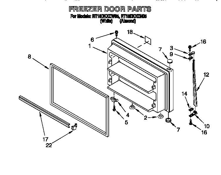 Freezer door