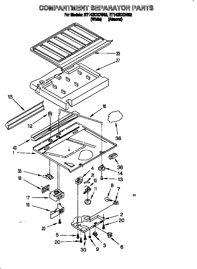 Compartment separator