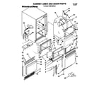 KitchenAid KUIS185EAL0 cabinet liner and door diagram