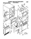 Cabinet liner and door