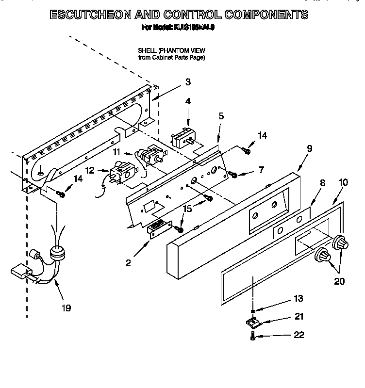 ESCUTCHEON AND CONTROL COMPONENTS