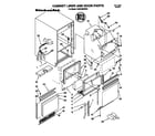 KitchenAid KUIS185EWH0 cabinet liner and door diagram