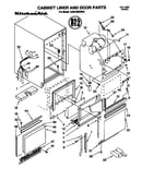 Cabinet liner and door