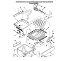 KitchenAid KUIS185EWH0 evaporator, ice cutter grid and water diagram