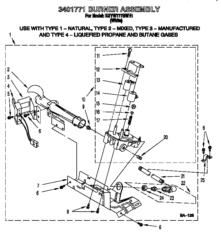 3401771 burner assembly