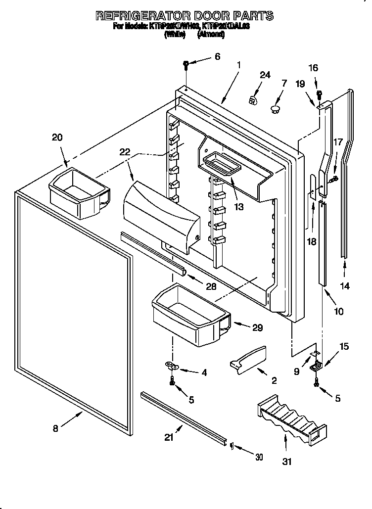Refrigerator door