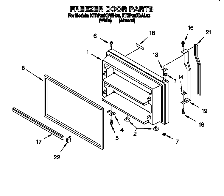 Freezer door