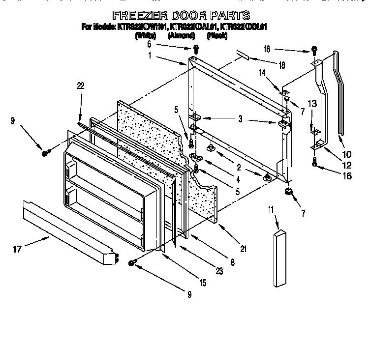 Freezer door
