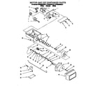KitchenAid KTRS22QDBL01 motor and ice container diagram