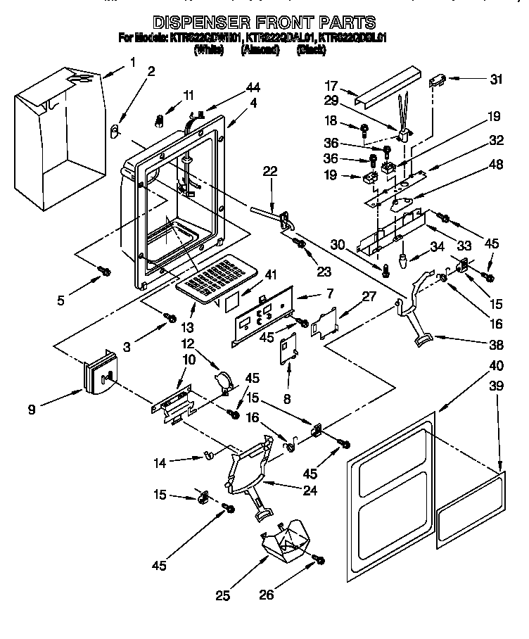 Dispenser front