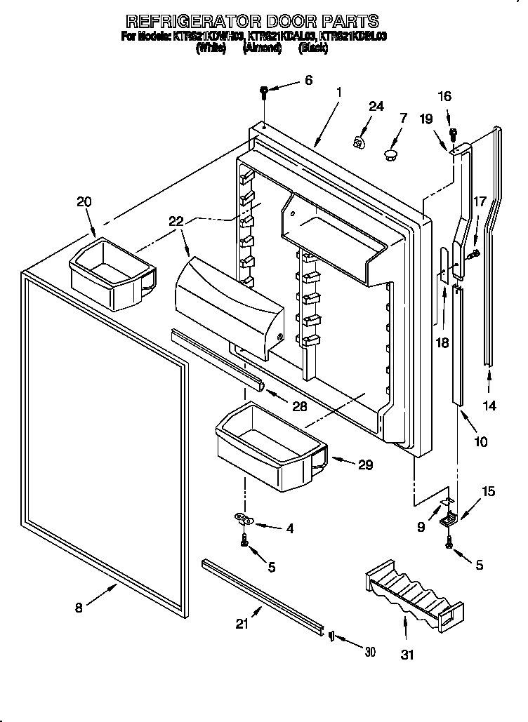 Refrigerator door