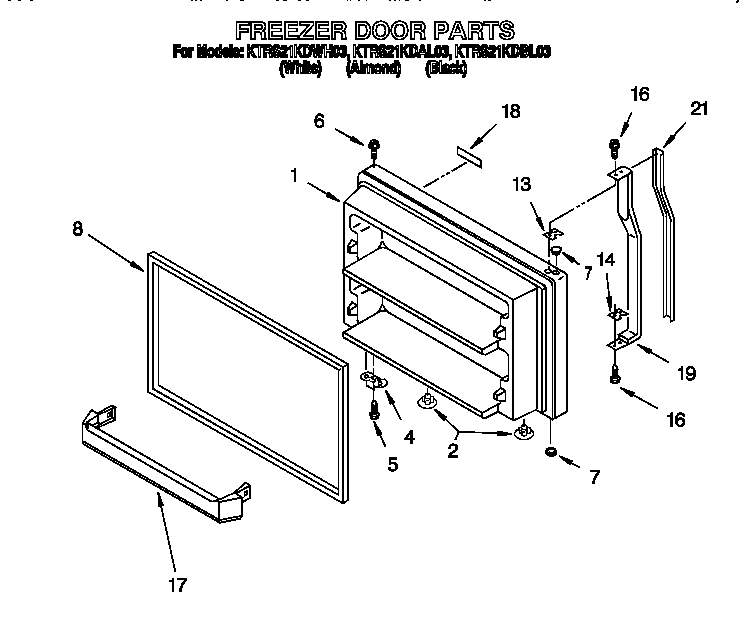 Freezer door