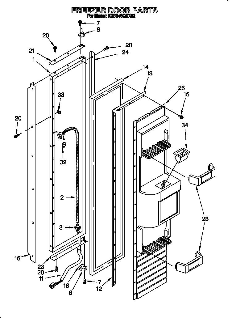 Freezer door