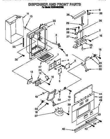 Dispenser and front