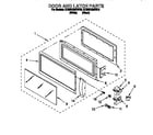 KitchenAid KCMG125DBL0 door and latch diagram