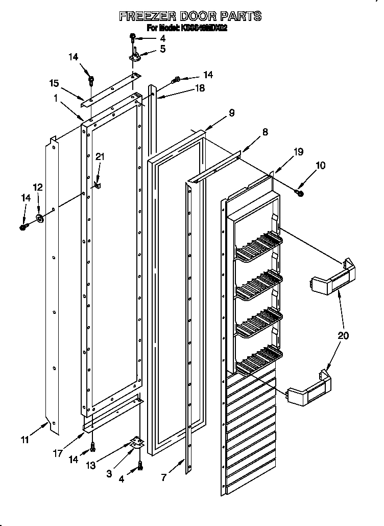 Freezer door