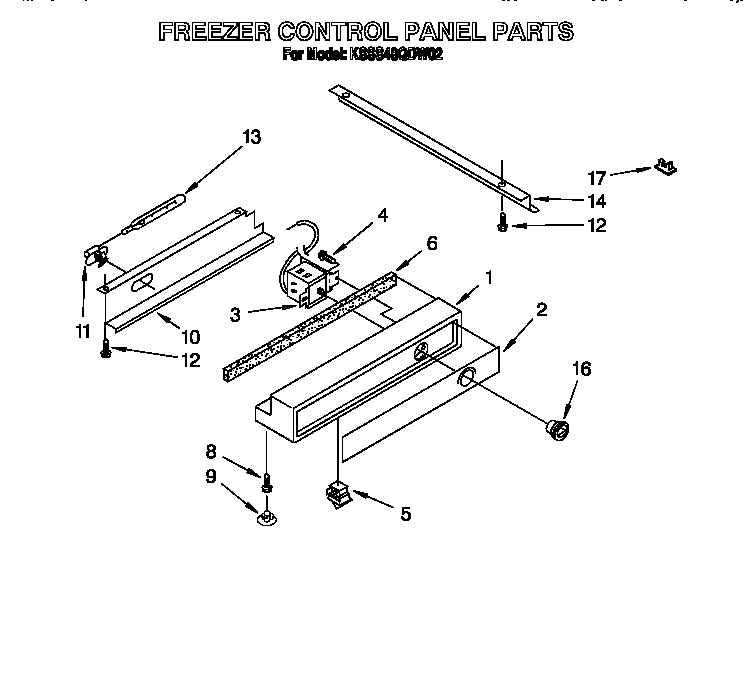 Freezer control panel