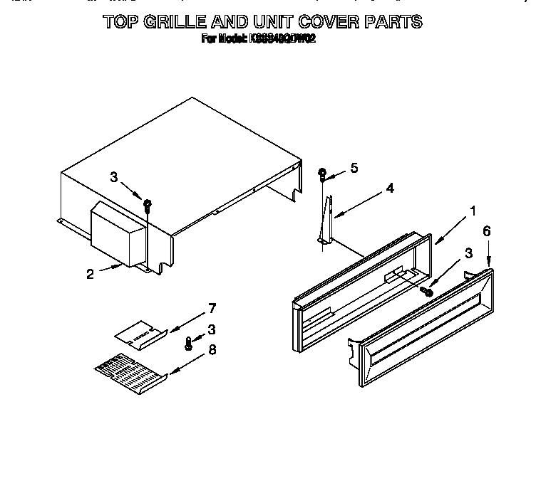 Top grille and unit cover