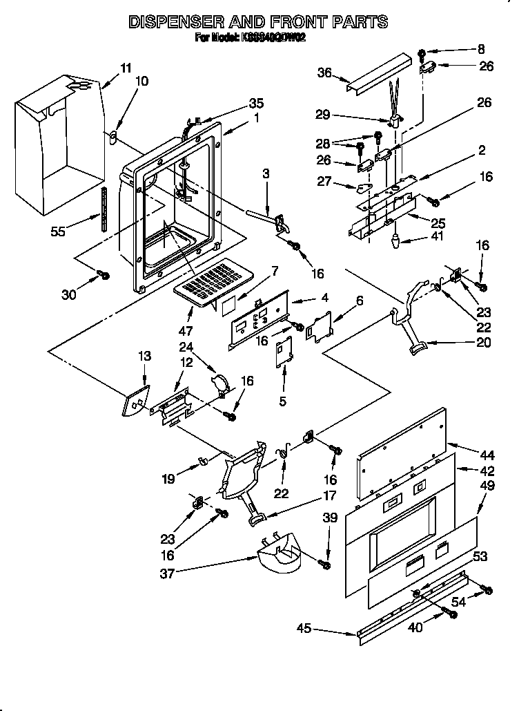 Dispenser and front