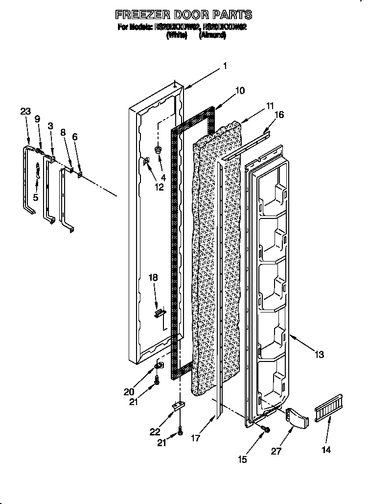 Freezer door