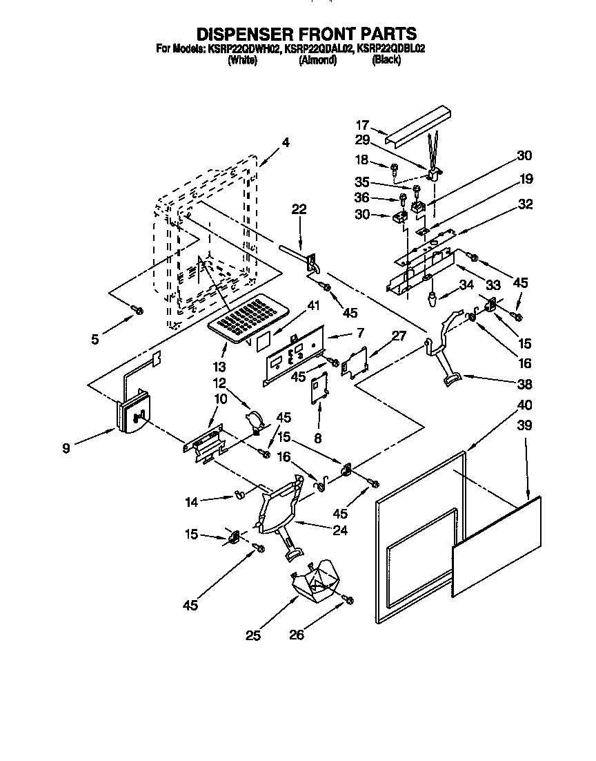 DISPENSER FRONT