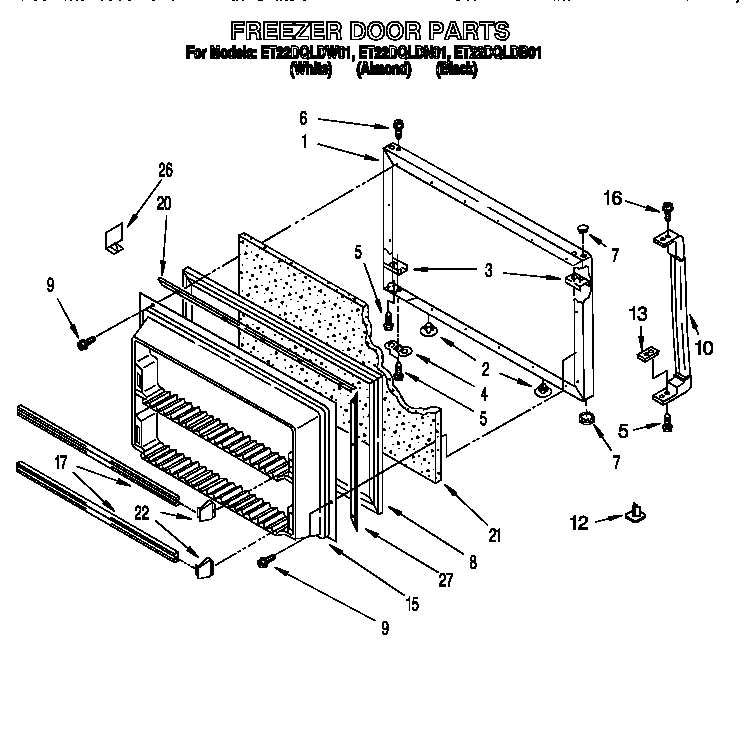 Freezer door