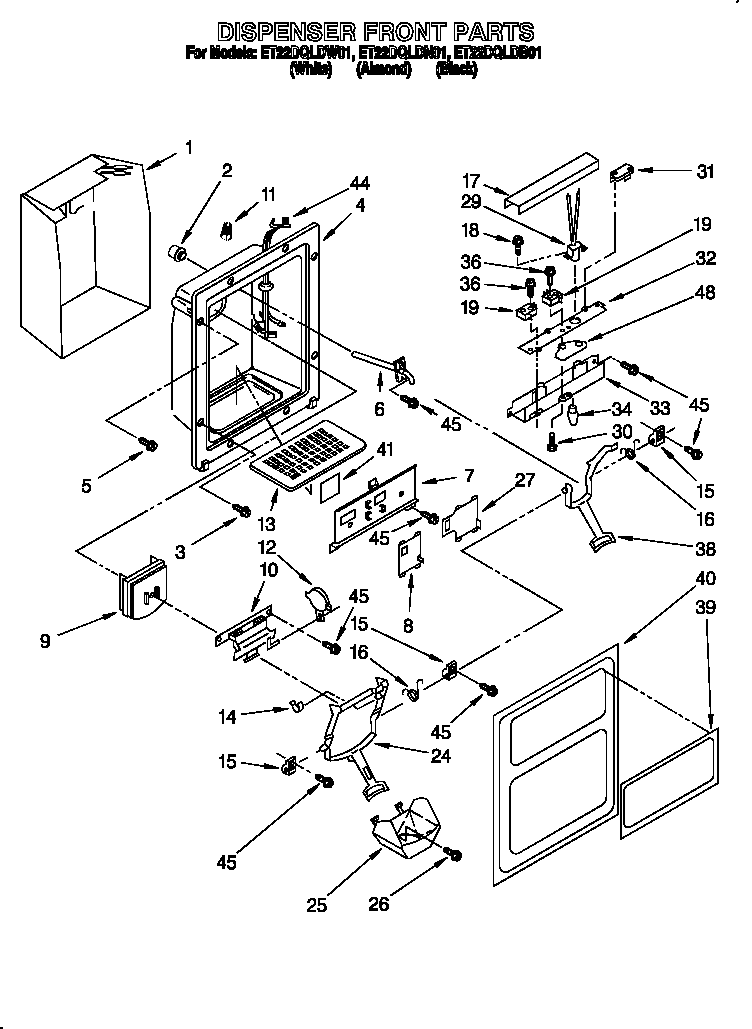 Dispenser front