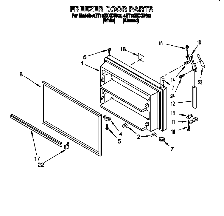 Freezer door