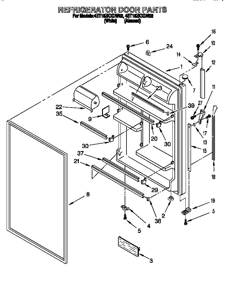 Refrigerator door