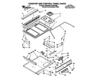 Whirlpool SS385PEBQ0 cooktop and control panel diagram