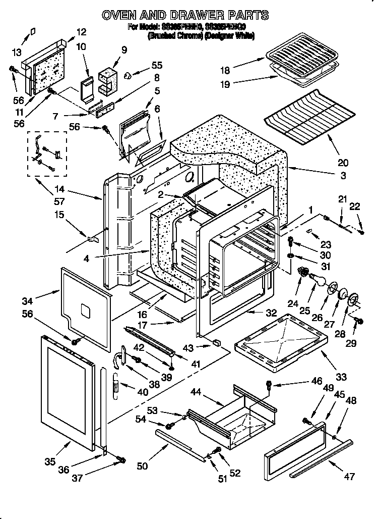 Oven and drawer