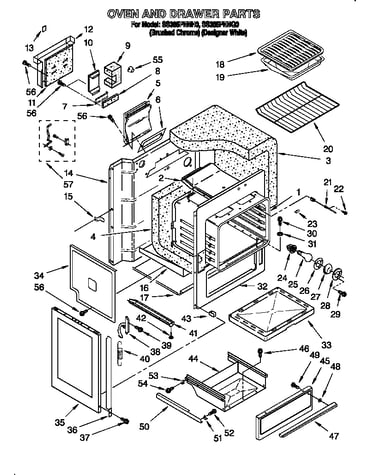 Oven and drawer