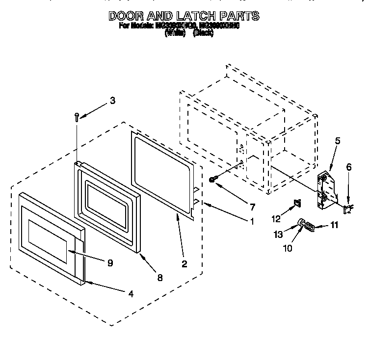 Door and latch
