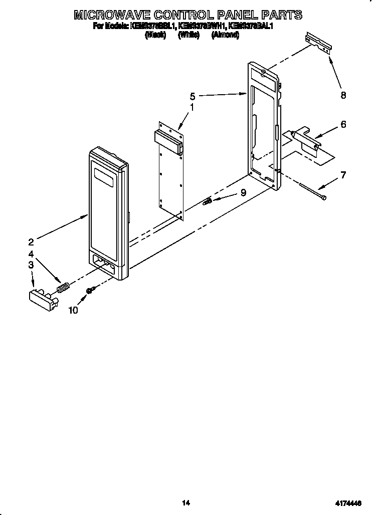 Microwave control panel