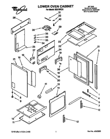 Lower oven cabinet