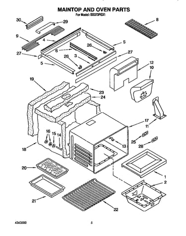 Maintop and oven