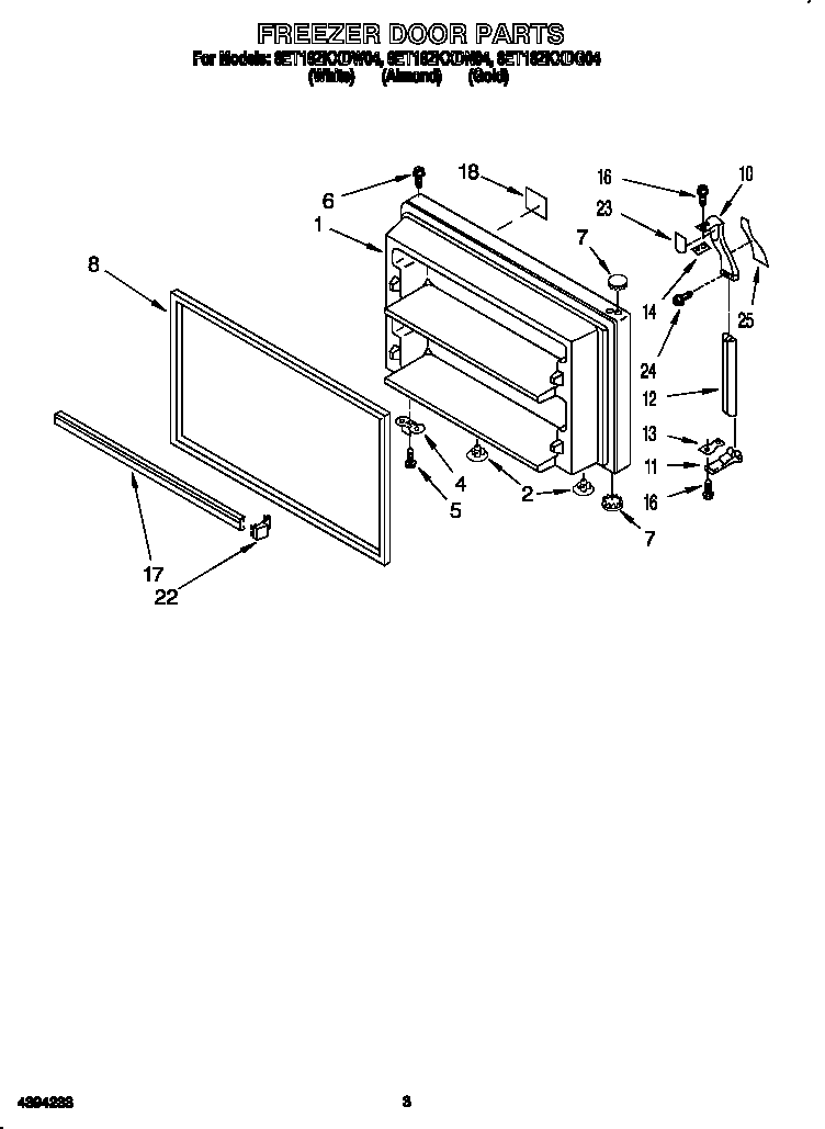 Freezer door