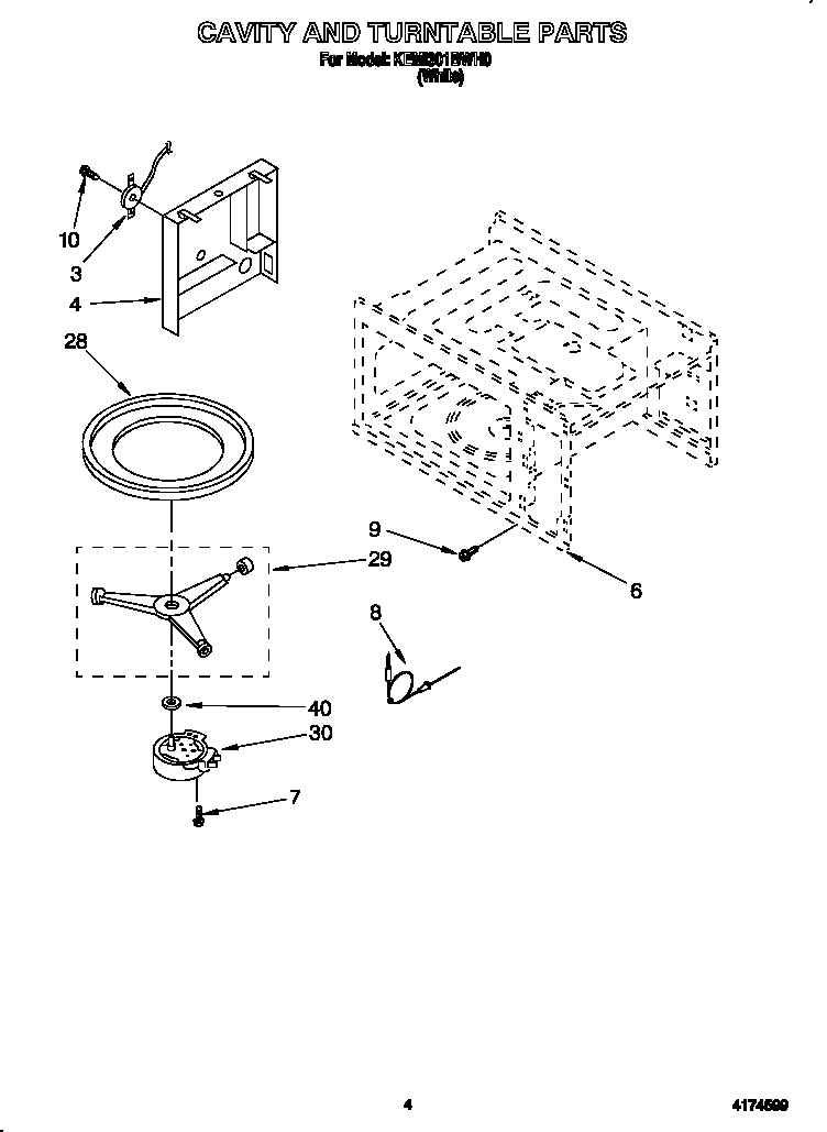 Cavity and turntable