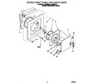 Whirlpool LTG5243DZ0 dryer front panel and door diagram