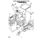 Whirlpool LTG5243DQ0 dryer cabinet and motor diagram