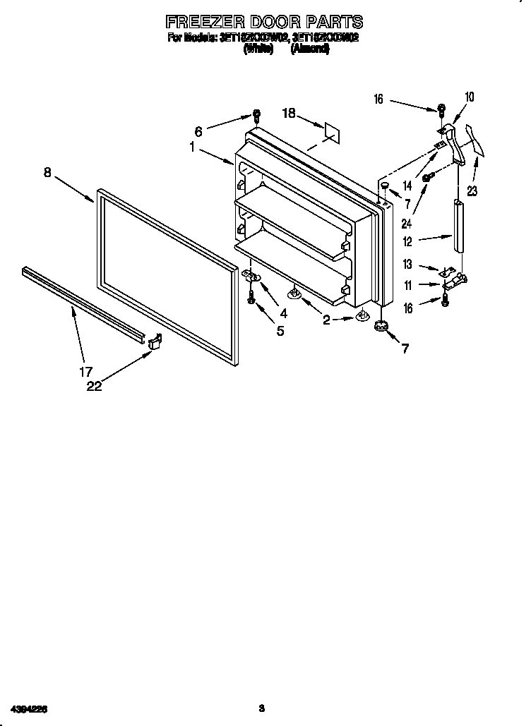 Freezer door