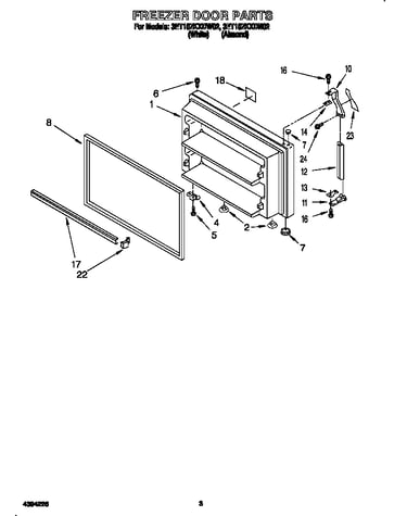 Freezer door
