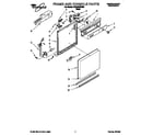 Whirlpool DU915QWDB0 frame and console diagram