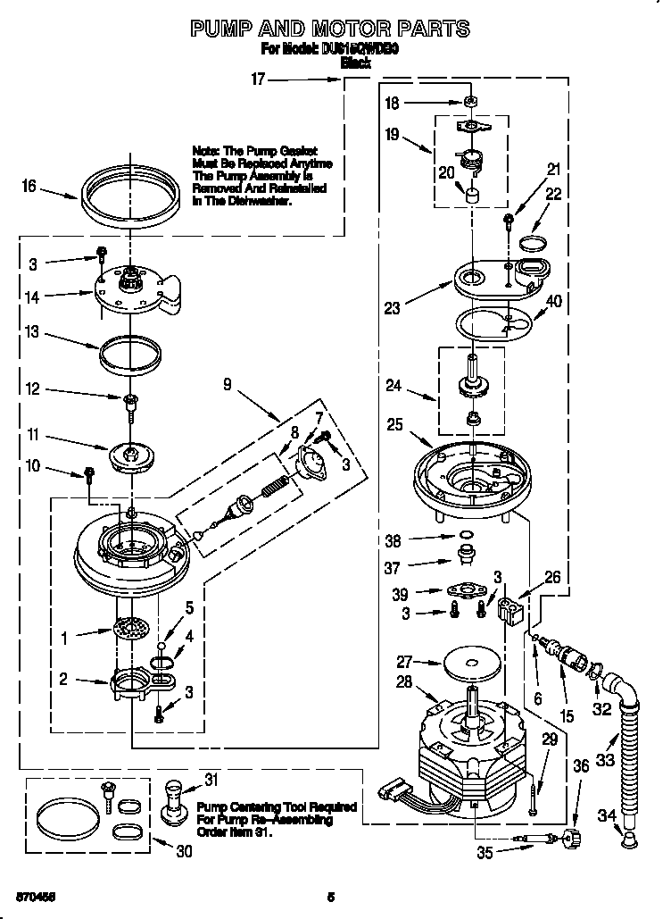 Pump and motor