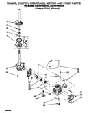 Brake, clutch, gearcase, motor and pump