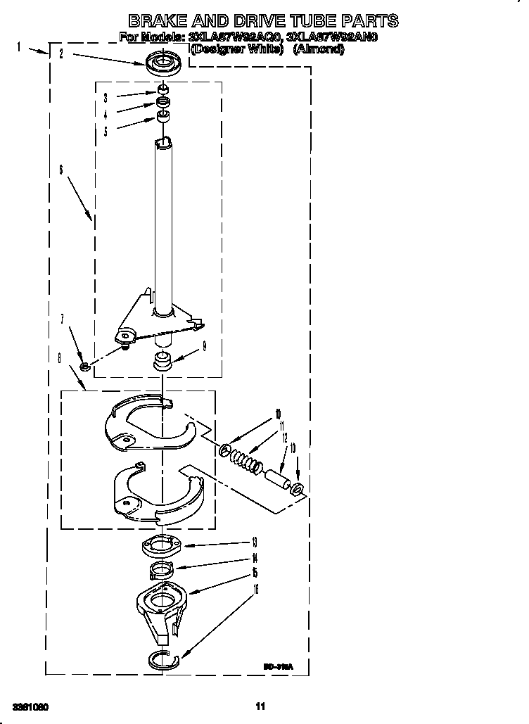 Brake and drive tube