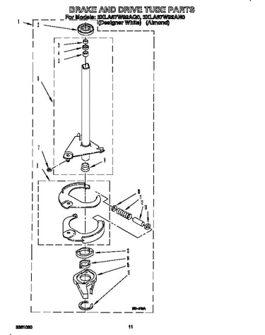Brake and drive tube