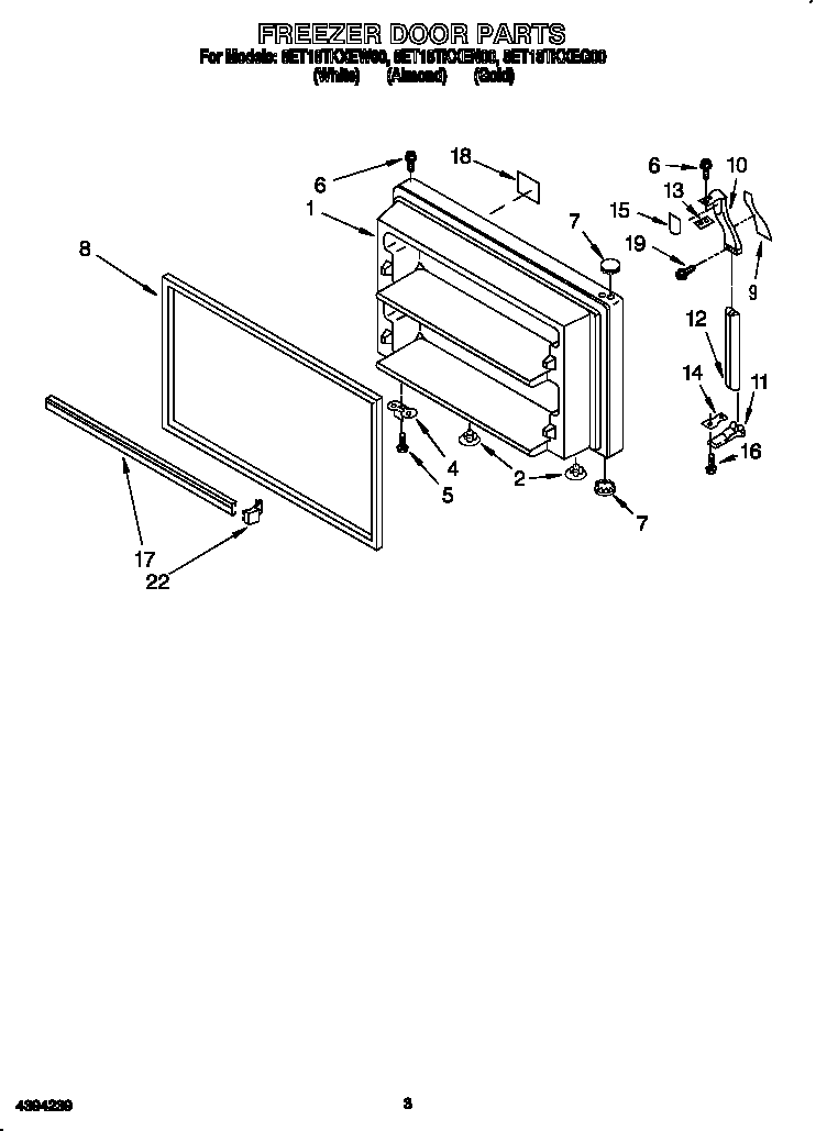 Freezer door