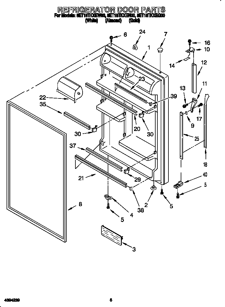 Refrigerator door