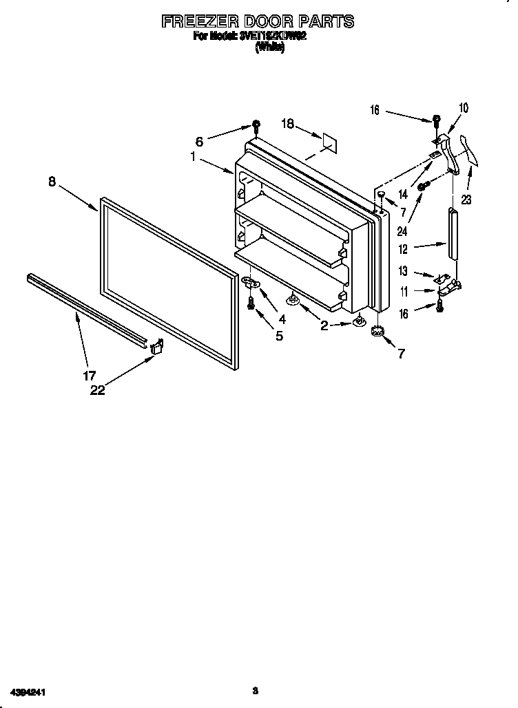 Freezer door